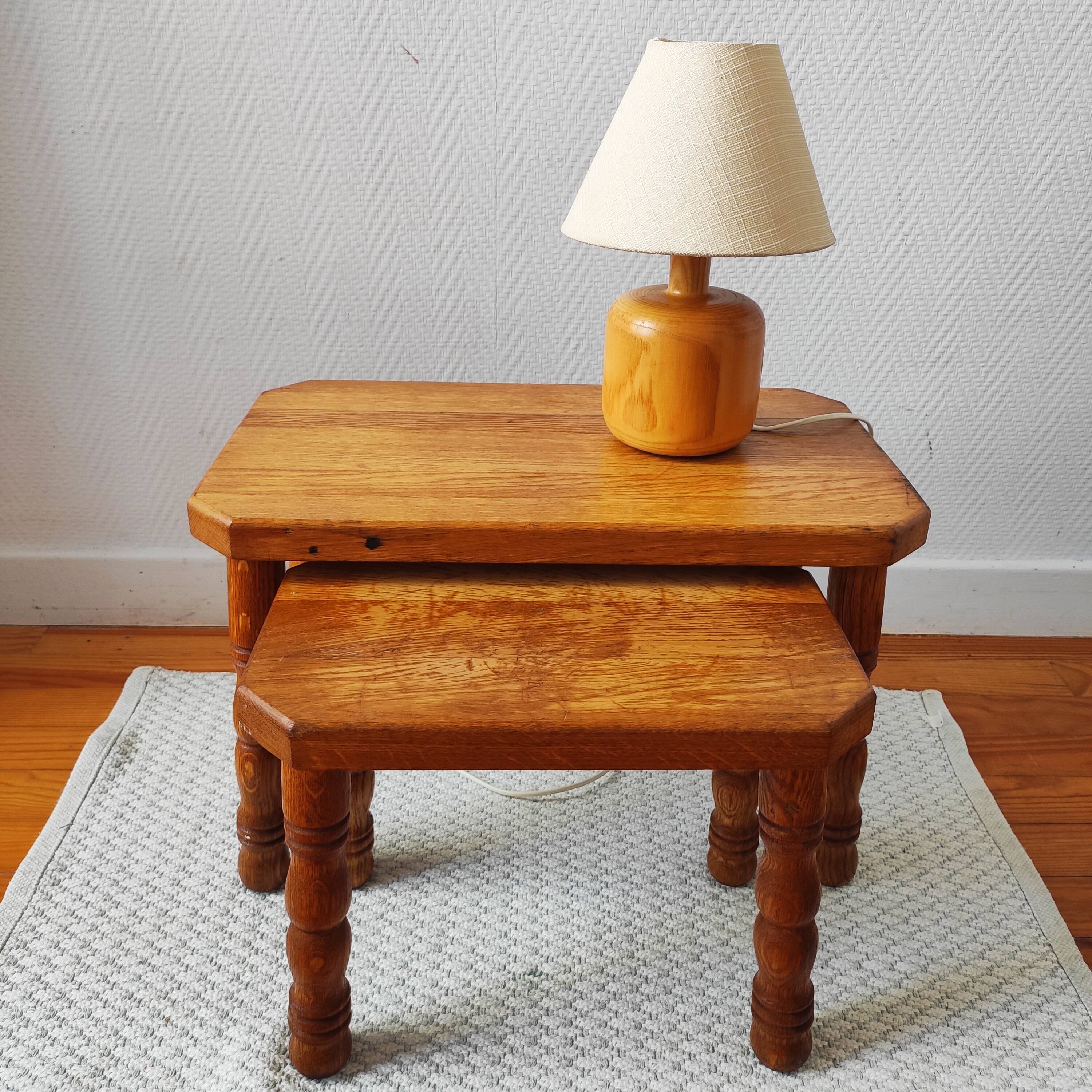 Danish nesting coffee tables in solid wood – Vintage