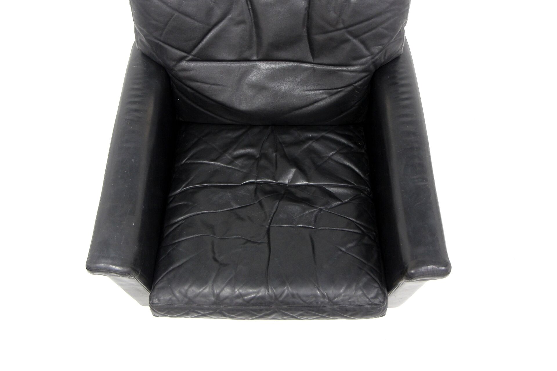 Fauteuil scandinave en cuir, Suède, 1960