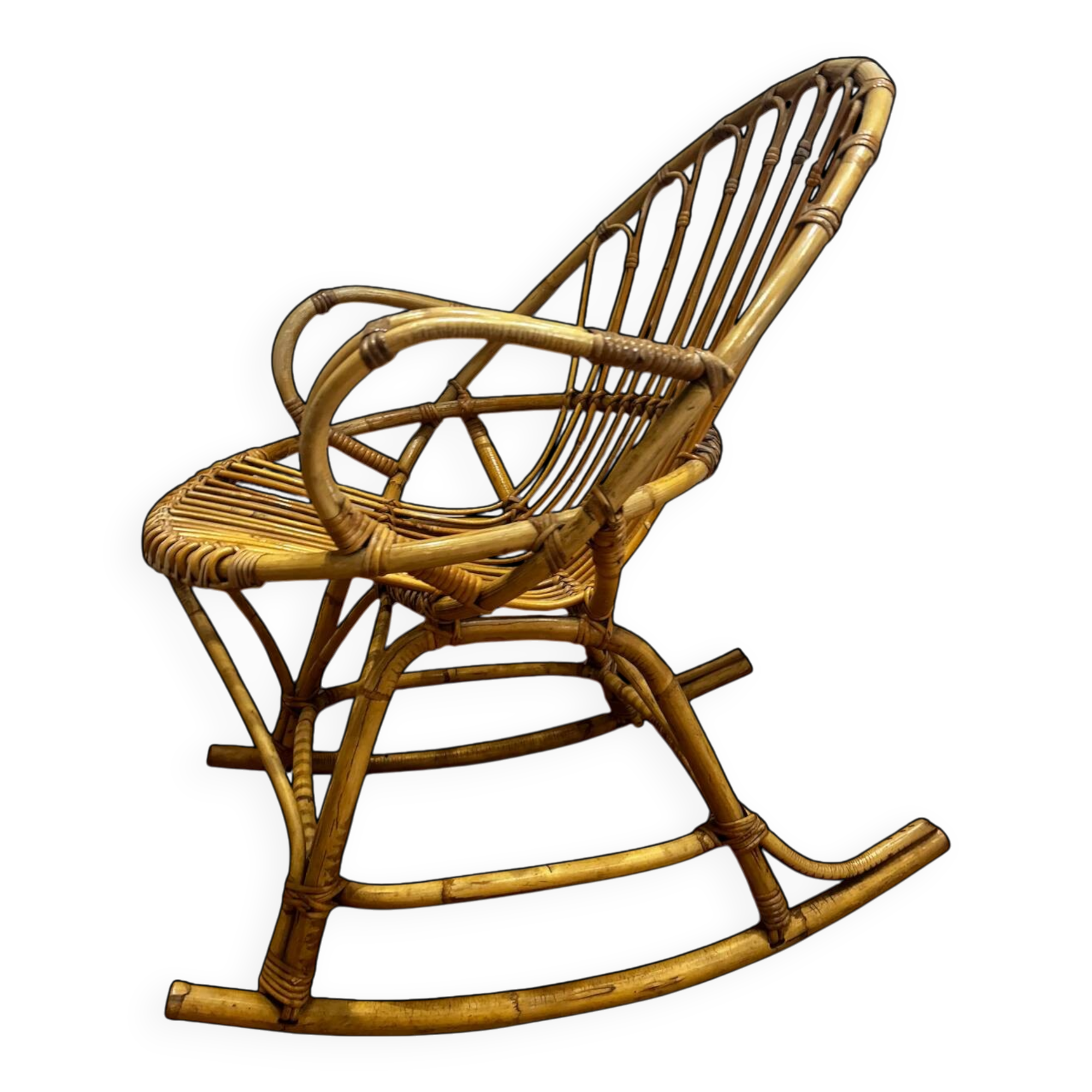 Vintage rattan rocking chair
