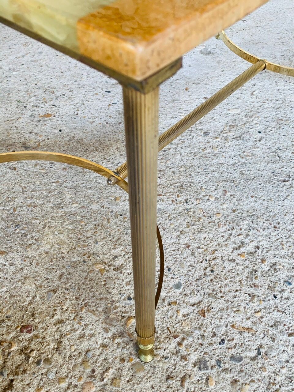 Vintage coffee table in marble and onyx circa 60/70
