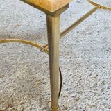 Table basse vintage en marbre et onyx circa 60/70