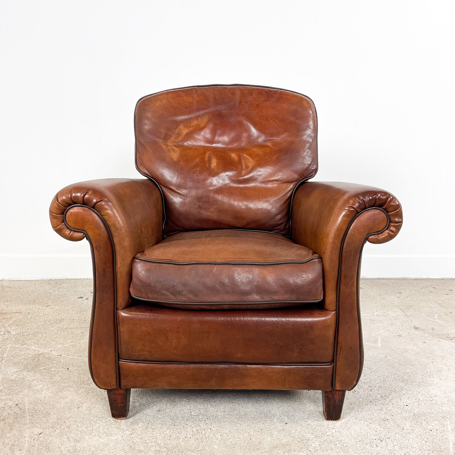 Vintage sheep leather armchair Heijingen