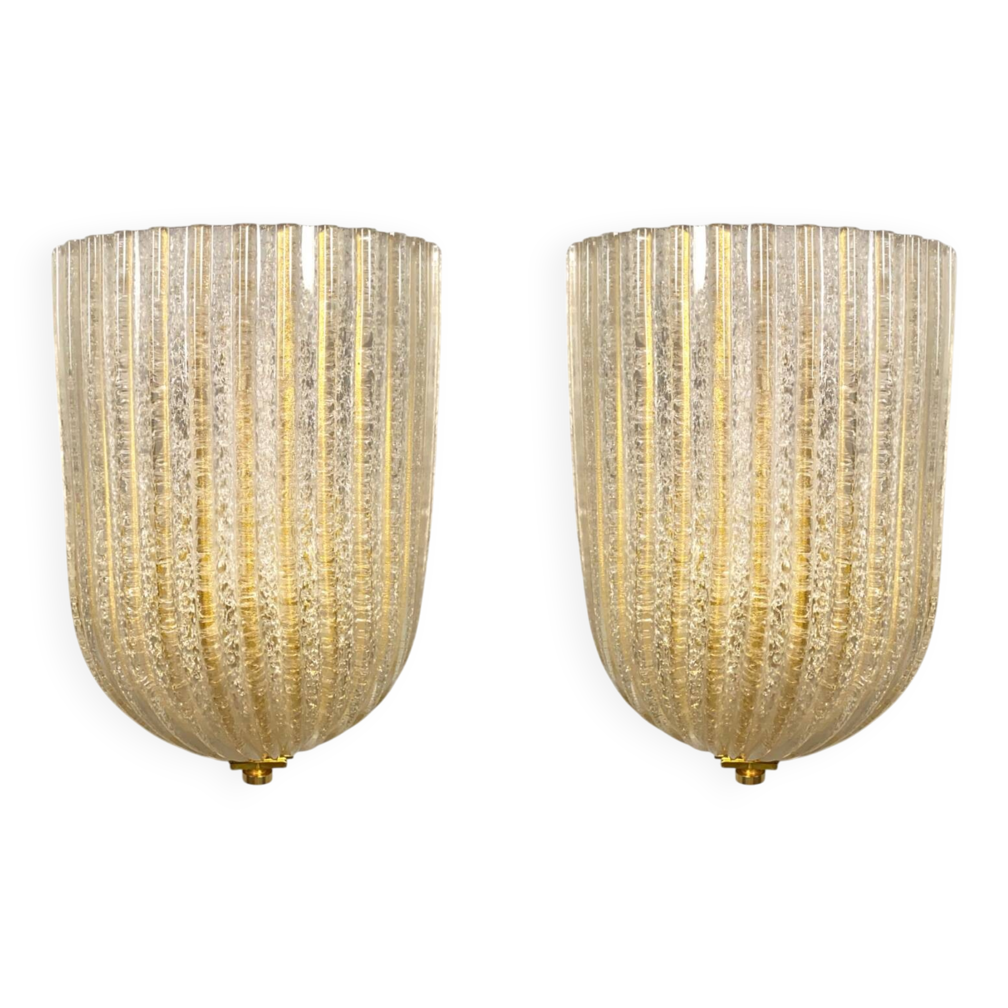 Pair of Sconces by Barovier & Toso, Murano, Italy, 1970s