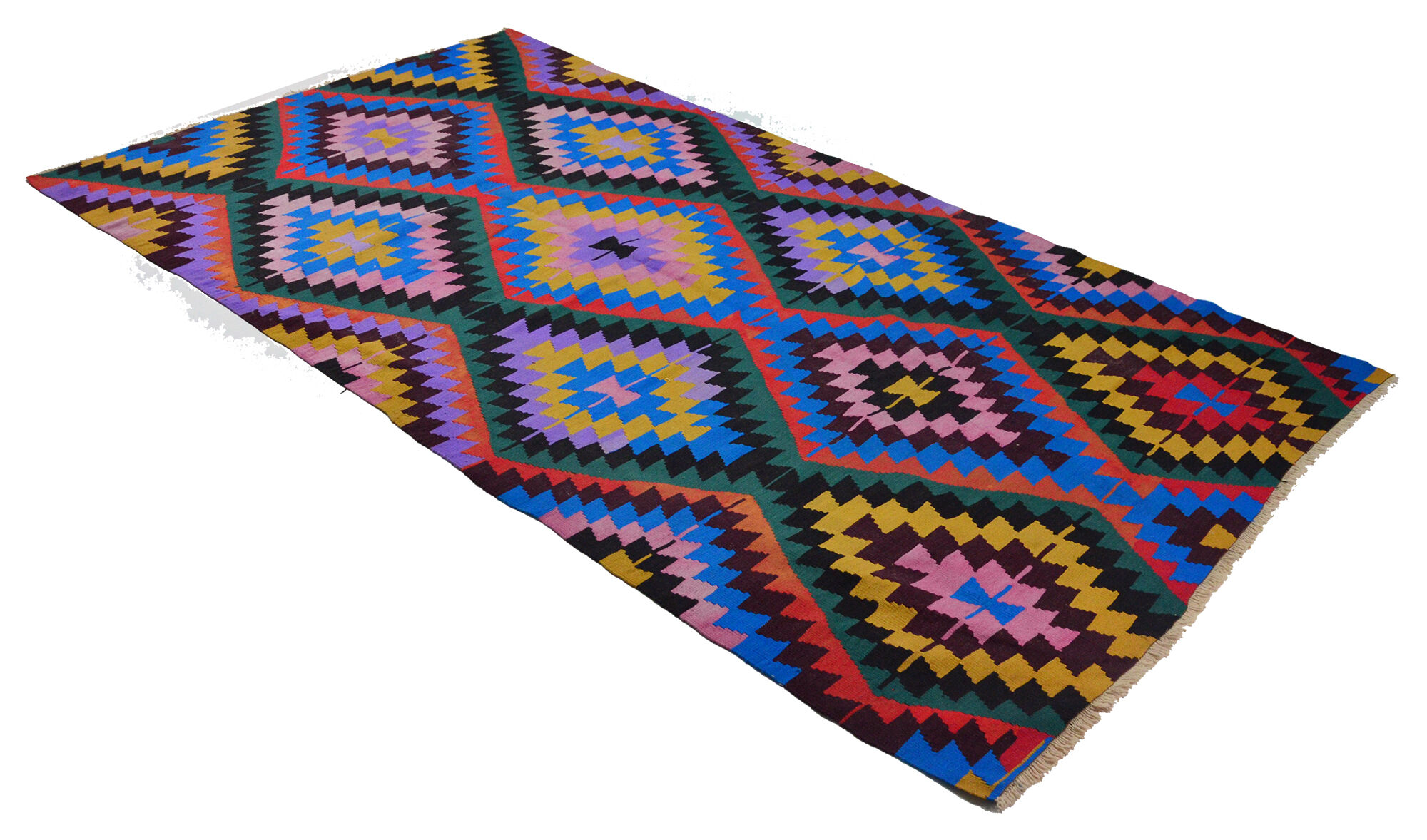 Anatolian handmade kilim rug 335 cm x 185 cm