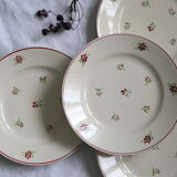 Set of 4 flat plates Niderviller, vintage