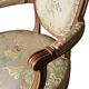 Pair of Louis XVI silk cabriolet armchairs