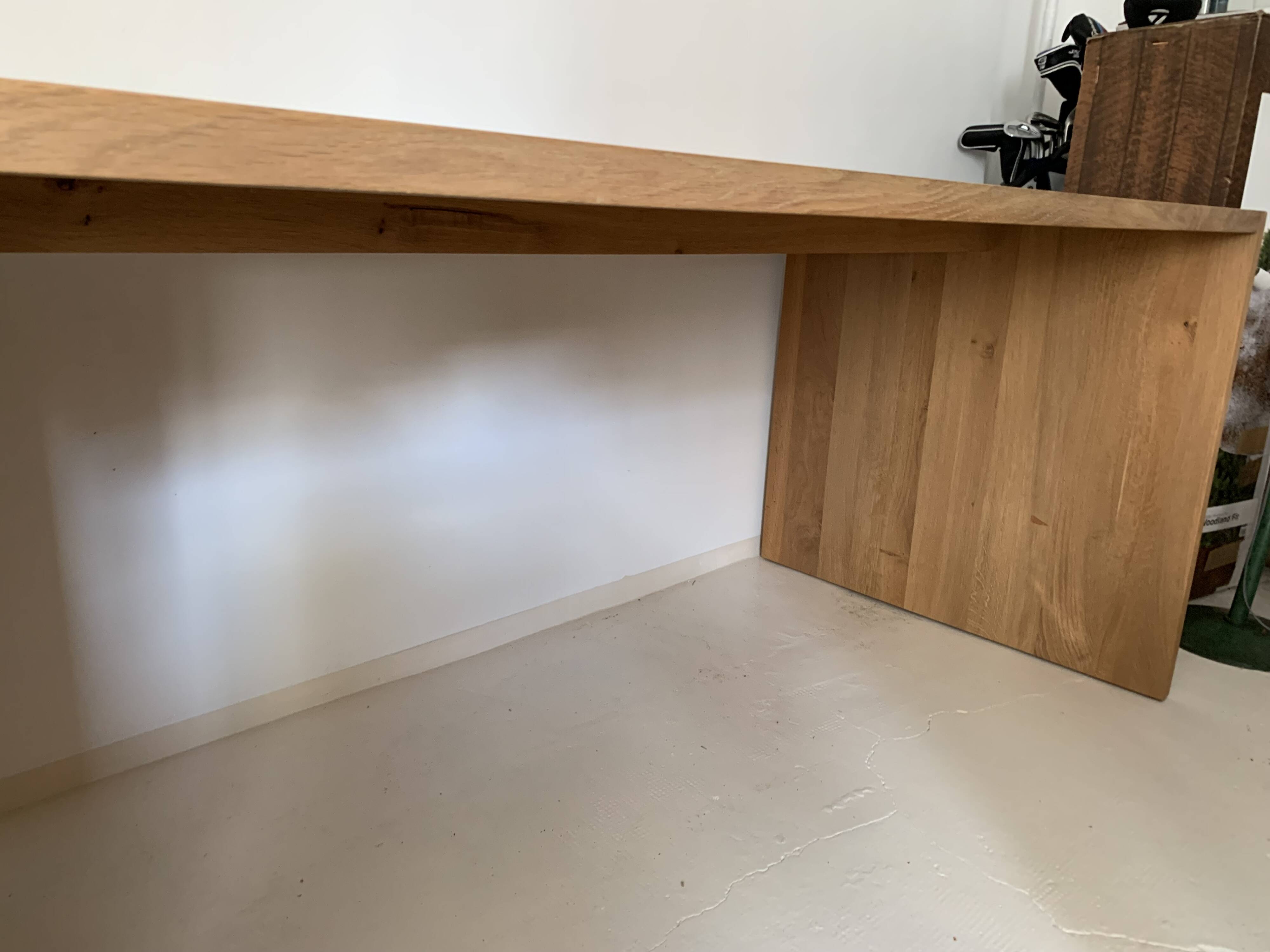 Contemporary solid oak desk