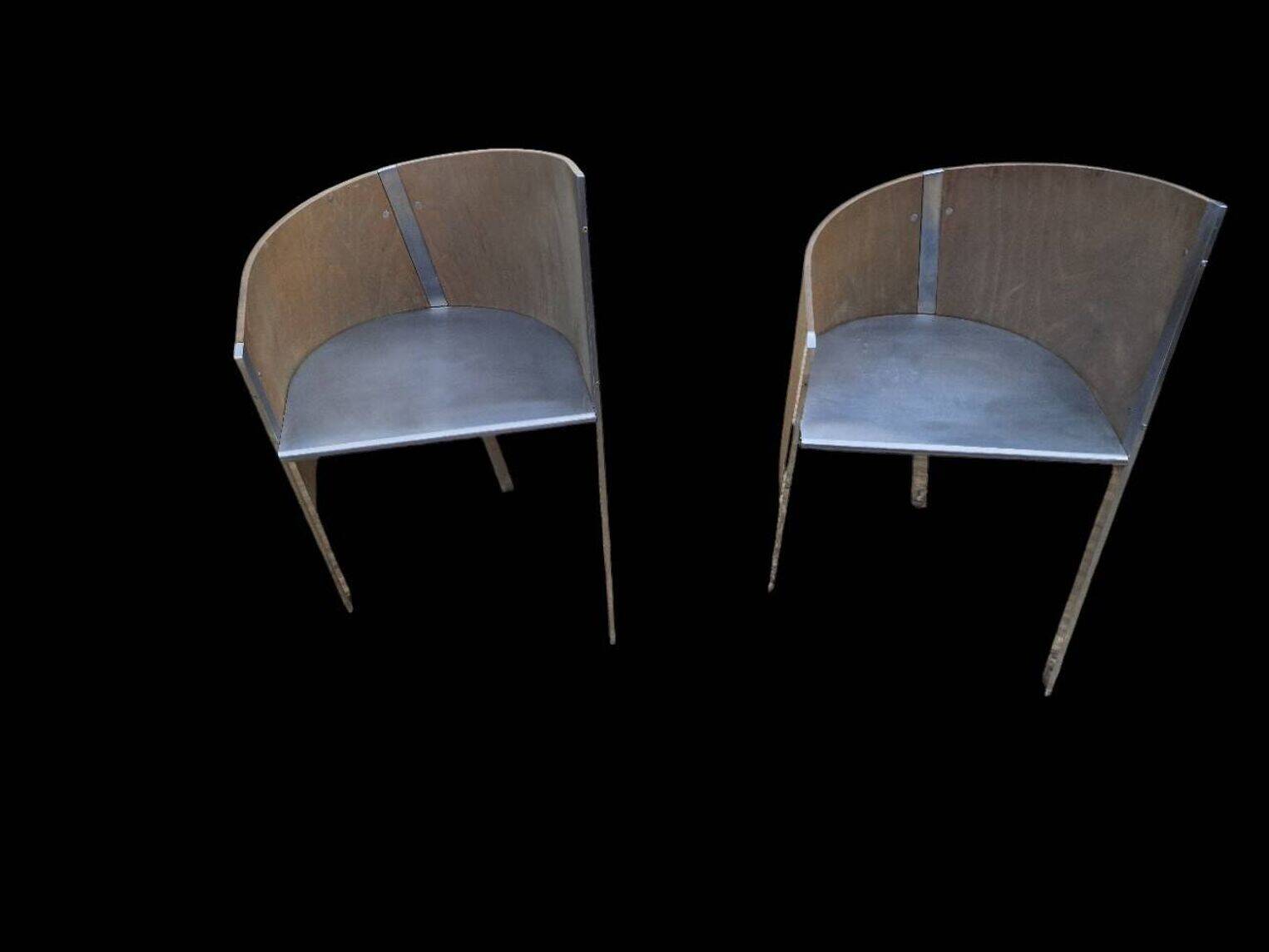 Pair of armchairs Paolo Pallucco & Mireille Rivier circa 1988 Italy