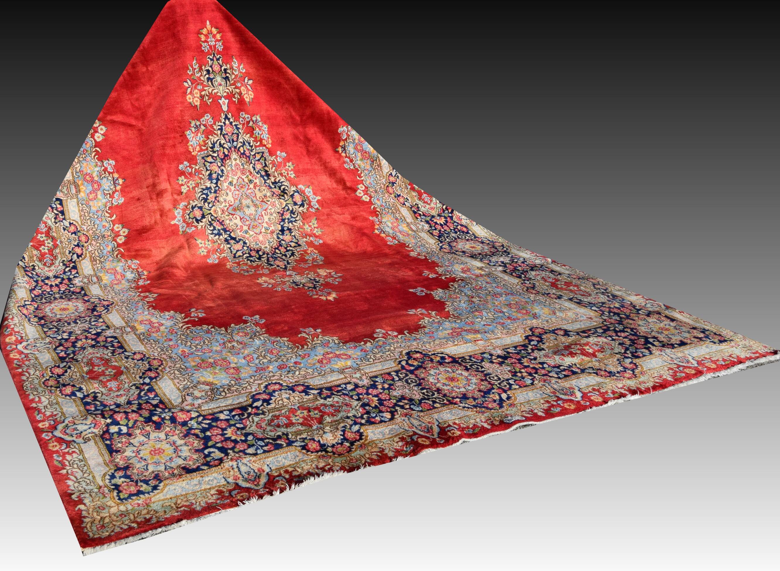 Large Oriental Carpet Iran KIRMAN: 4.85 x 2.95 Metres