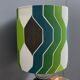 Ceramic table lamp green shade by  Hustadt-leuchten 1970s