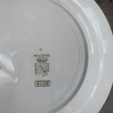 6 mismatched dinner plates, 2 Aude models and 4 Epernay Sarreguemines and Digoin models,