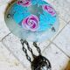 Joli lustre Art Déco Loys Lucha motif roses