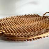 Vintage rattan presentation tray