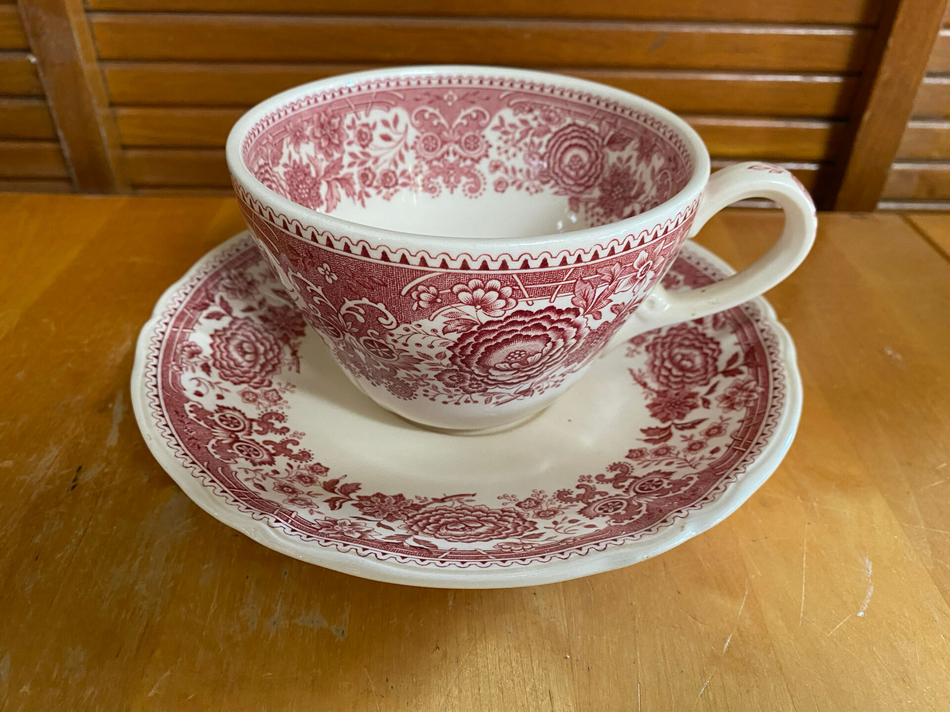 Cup + saucer antique villeroy & boch burgenland model ceramic