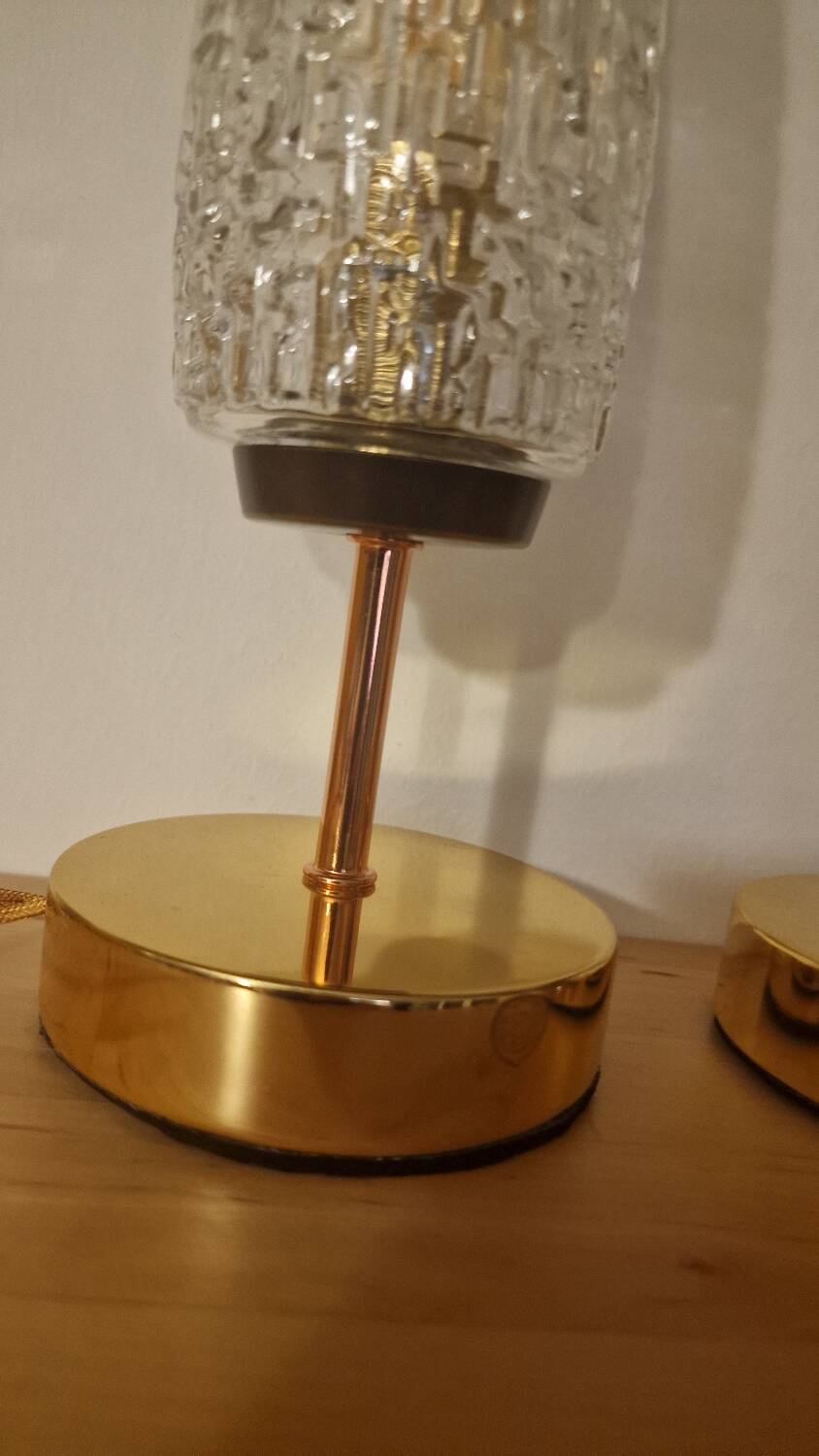 Arlus Textured Tulip Touch Bedside Lamp Duo