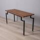 Vintage 1960s teak wood bench with italian design