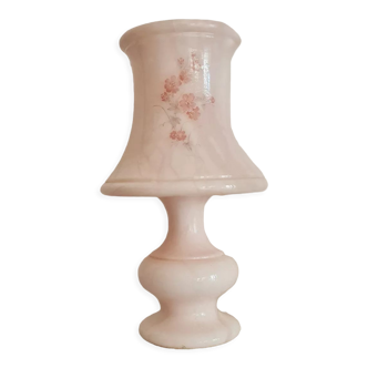 Powder pink alabaster lamp