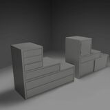 Rare 'Kaidan' cabinet by Kazuhide Takahama for Gavina, Italy 1960s