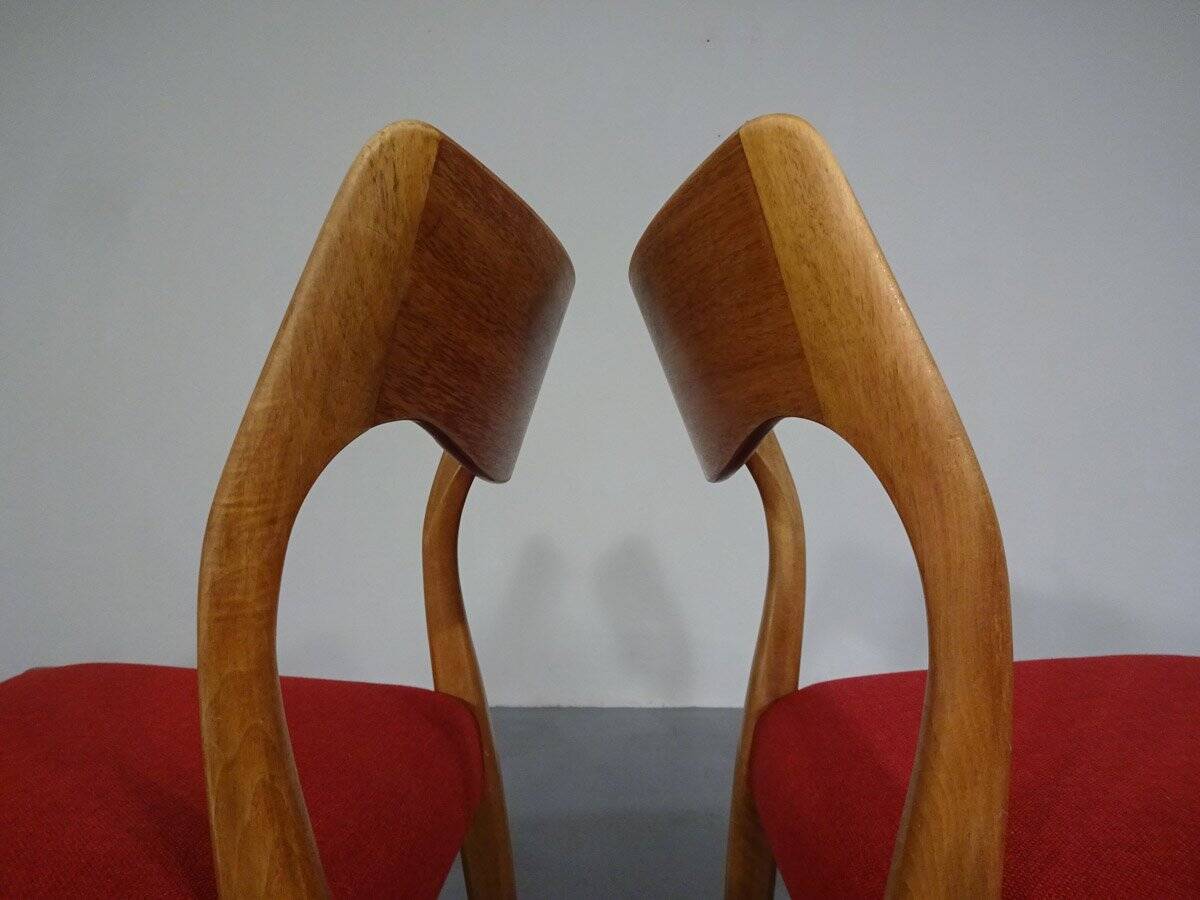 Set of Danish Oak Dining Chairs, 1960s