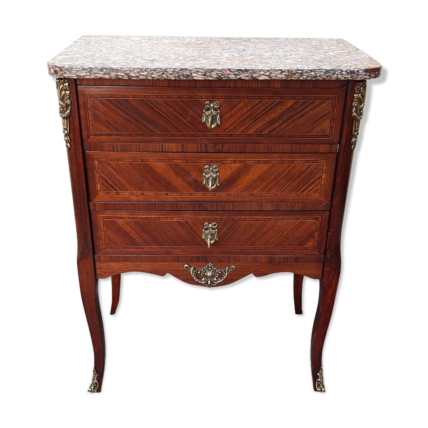 Marquetry chest of drawers 3 drawers transition style
