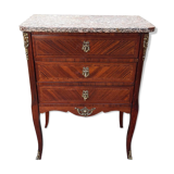 Commode en marqueterie 3 tiroirs style transition