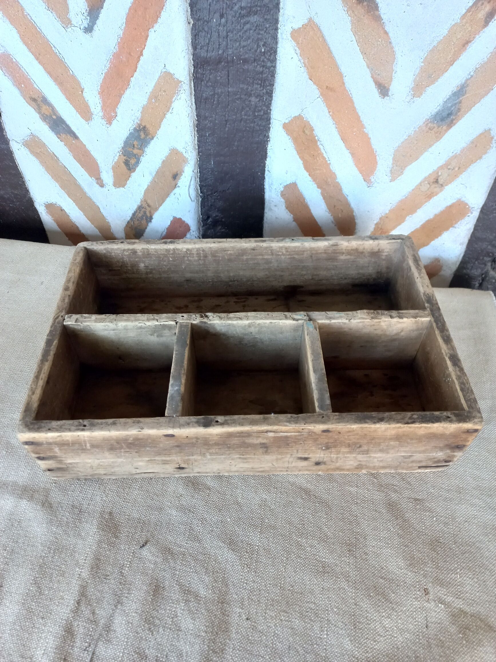 Old wooden tool box