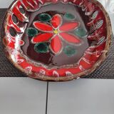 Magnificent decorative plate or fruit bowl signed Vallauris vintage.