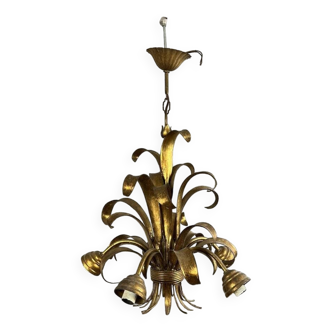 Lustre gerbe de feuilles époque 1970-1980