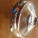 Crystal flutes with a silver rimmed foot