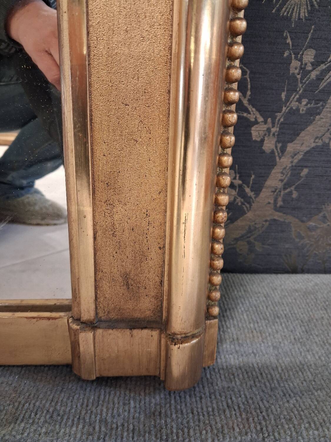 19th-century mirror 216 x 112