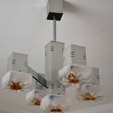 Sciolari Chrome cubic chandelier Murano glass 60/70s