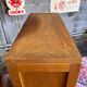 Meuble classeur double rideau vintage en chêne clair - Années 50