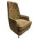Fauteuil boutonné du milieu du siècle avec pieds en métal