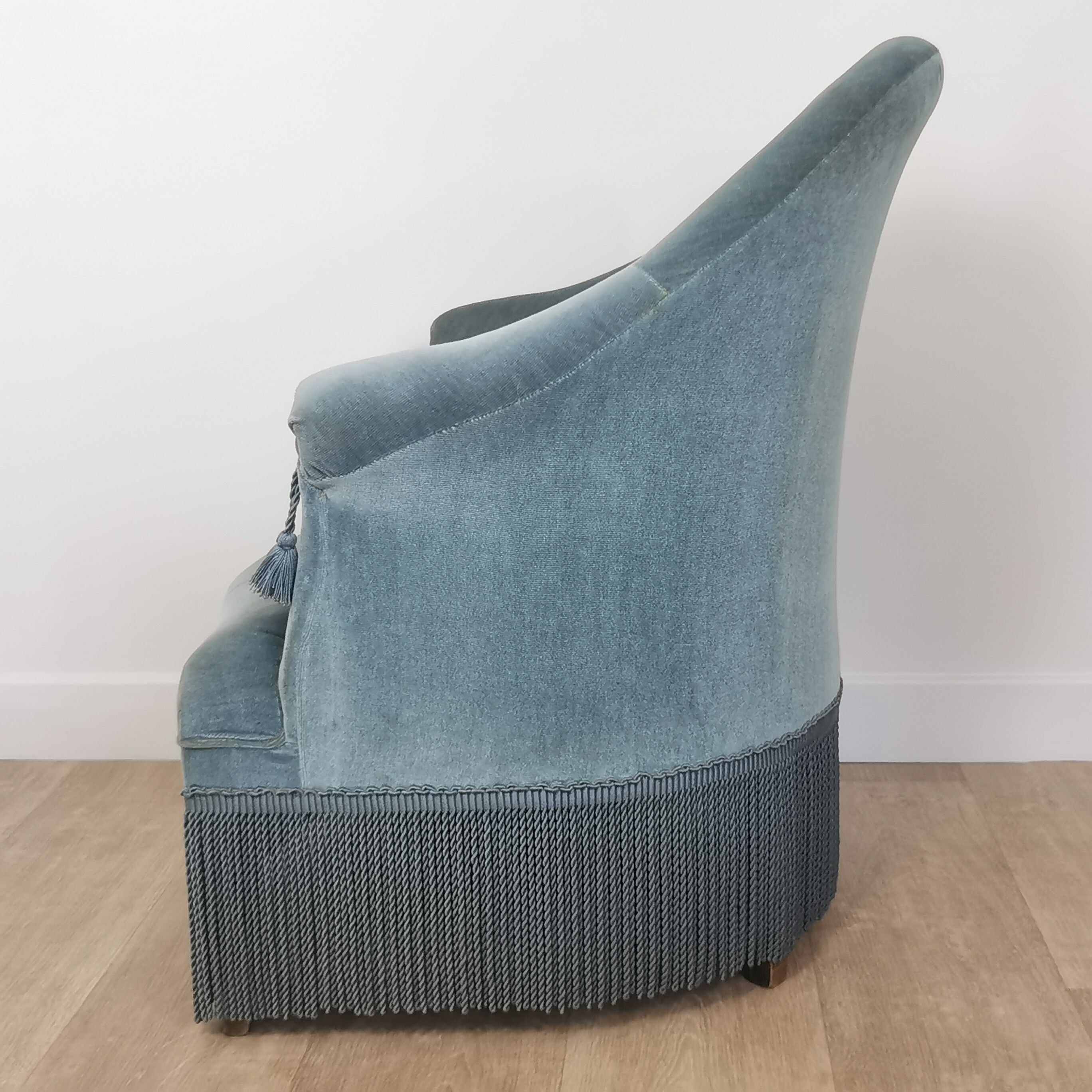 Fauteuil crapaud velours
