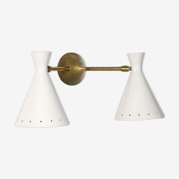 Wall lamp cocotte double white