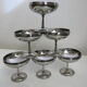 Set of six stainless steel cups from Letang-Rémy