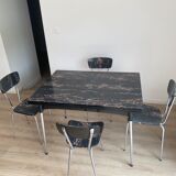 Marbled formica table & 4 chairs