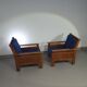 2 brutalist lounge chairs - 1960s