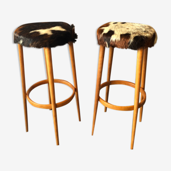 Duo de tabourets de bar vintage