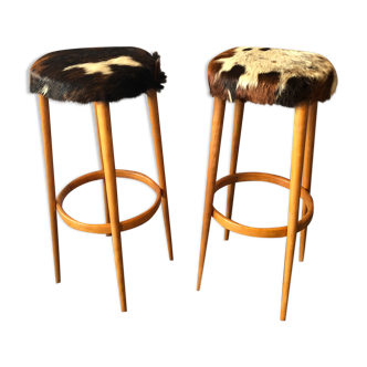 Duo of vintage bar stools