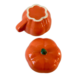 Orange lunch cup in the shape of squash 70s