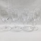 Set of 4 Baccarat balloon wine glasses