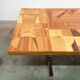 Table basse moderne du milieu du siècle sur la base chromée années 1960