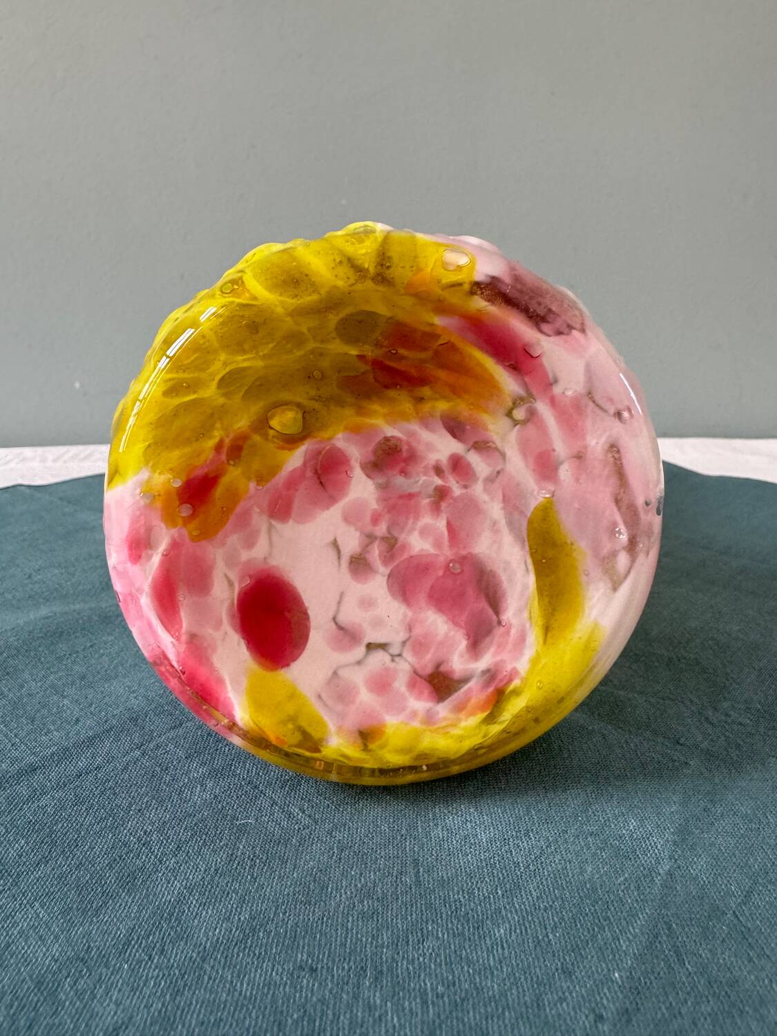 Antique blown Clichy glass vase