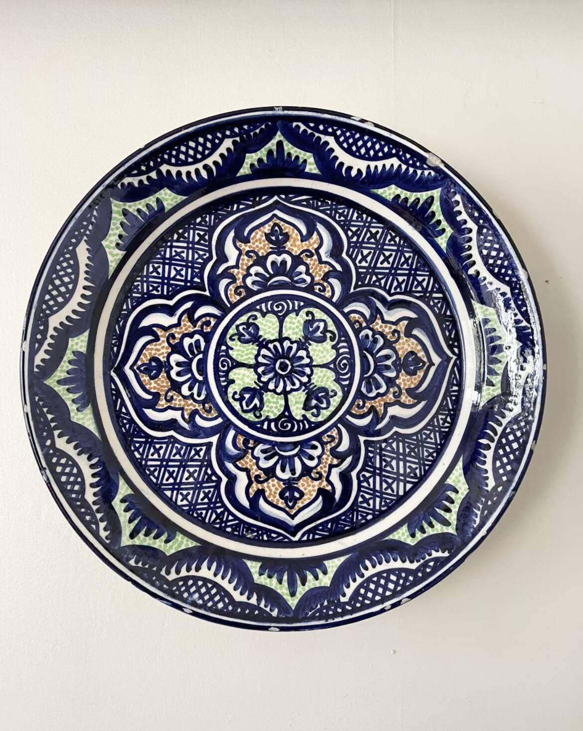 Spanish ceramic plate signed