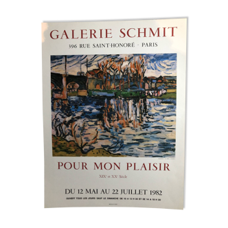 Affiche Galerie Schmit Pour mon plaisir Paris 1982