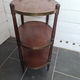 Oval mahogany side table has 3 floors