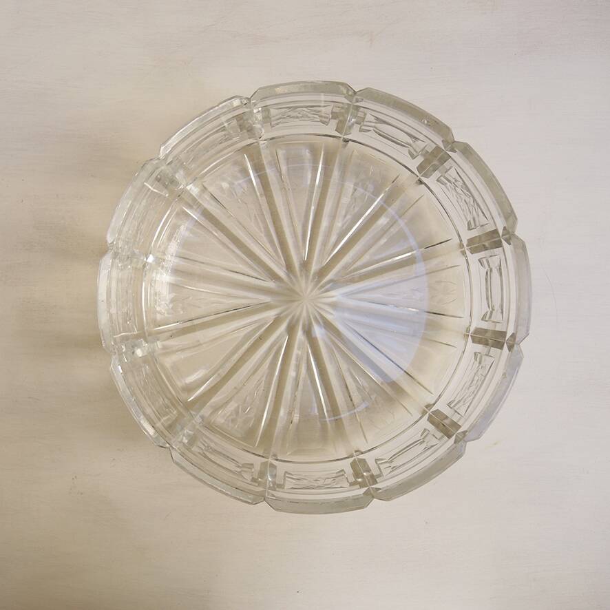 Antique Cut Crystal Salad Bowl