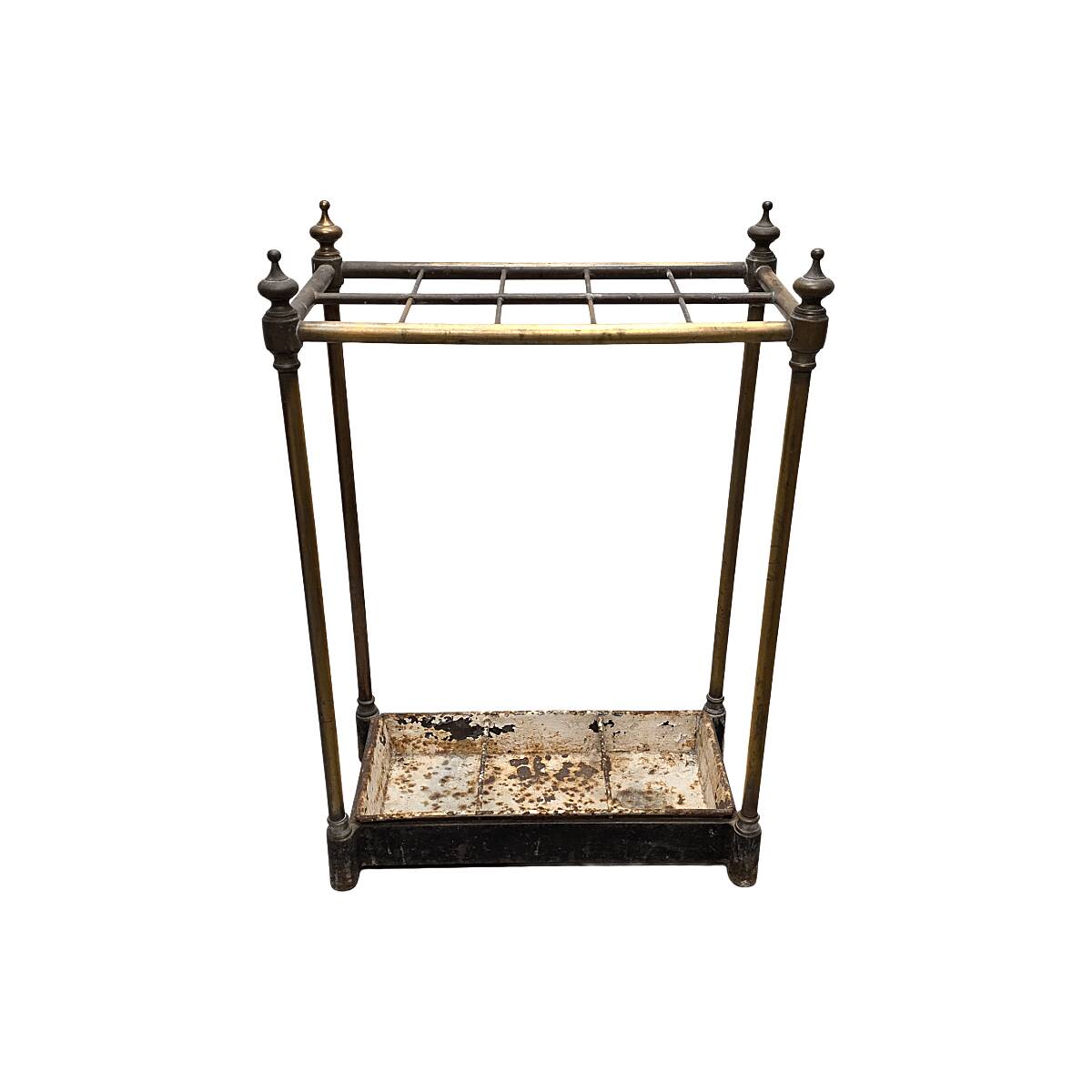 Antique English Brass Umbrella Stand, from around 1900