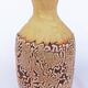 Glazed stoneware single-stem vase, handmade ceramic